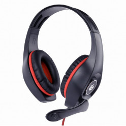 Gembird GHS-05-R, Gaming headset with volume control, red-black, 3.5 mm